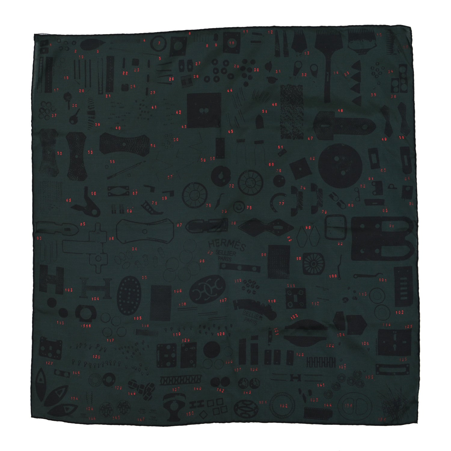 Hermes Cotton Silk Tamponnable Remix Scarf 70 1 of 3