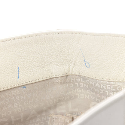 Chanel Caviar Square Stitched Tote White 10 of 13
