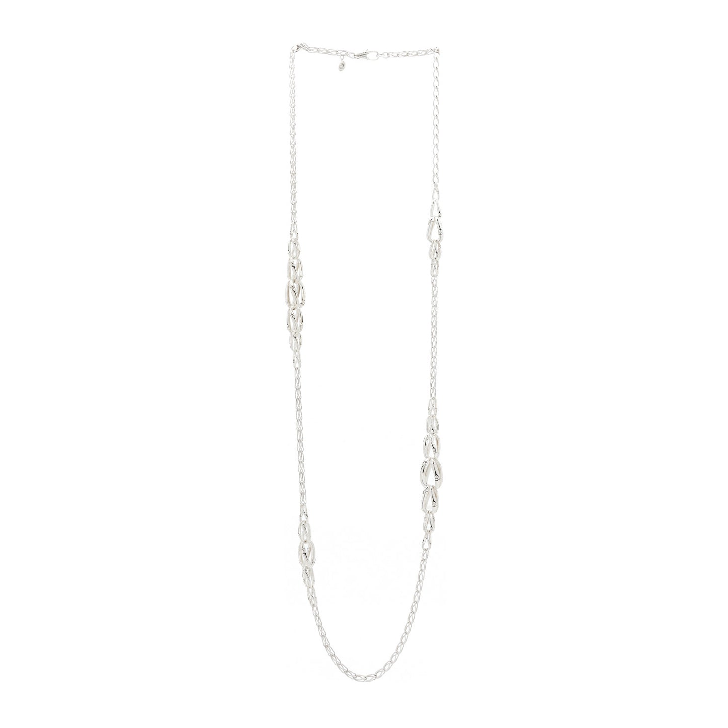 Sterling Silver Bamboo Link Chain Necklace