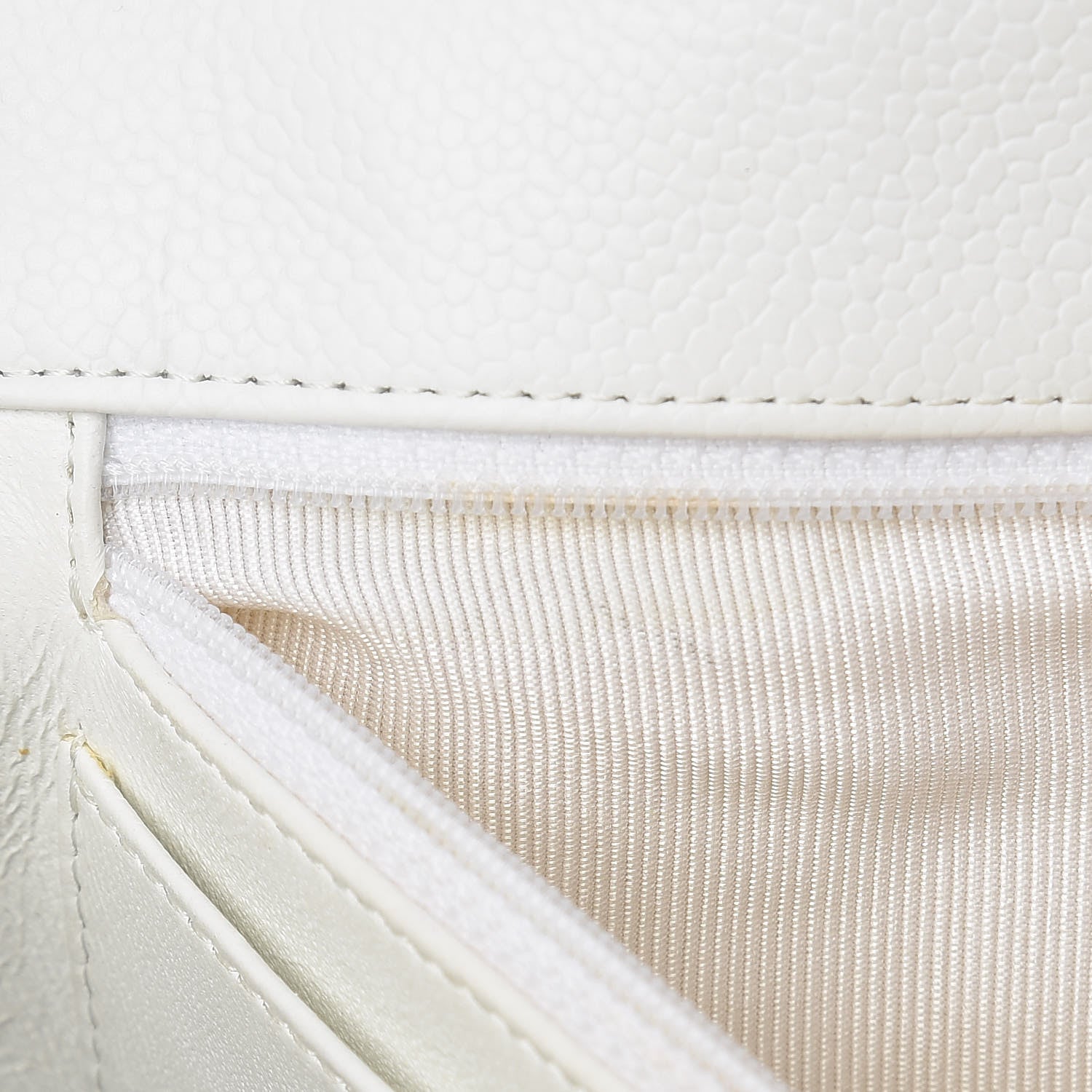 Chanel Caviar Quilted Jumbo Single Flap White 15 of 18