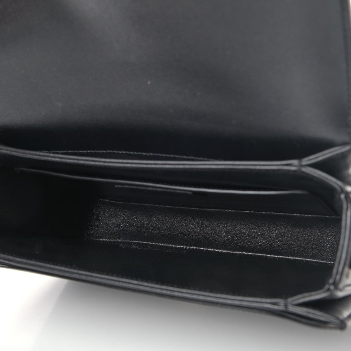 Calfskin Medium Le 61 Shoulder Bag Black