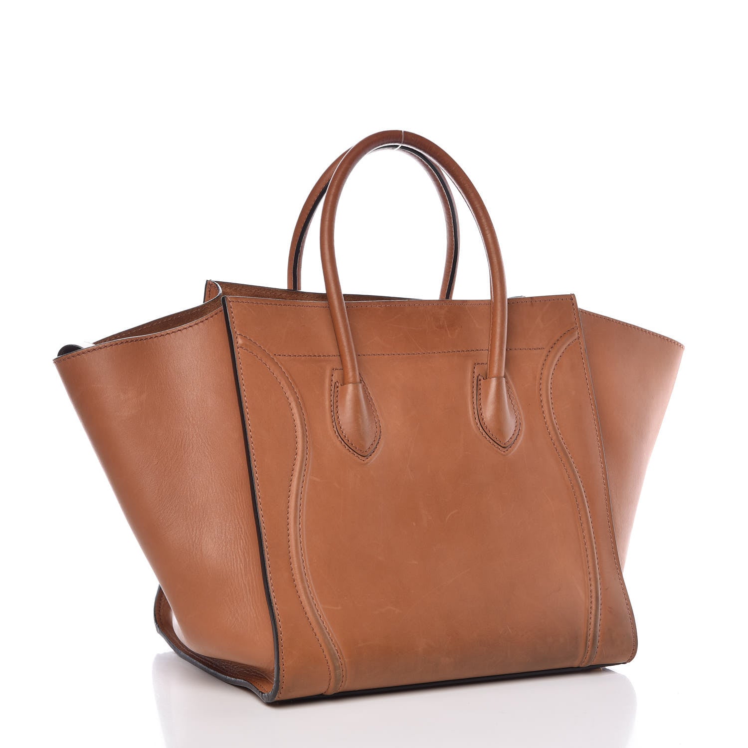 Celine Natural Calfskin Medium Phantom Luggage Tan 3 of 24