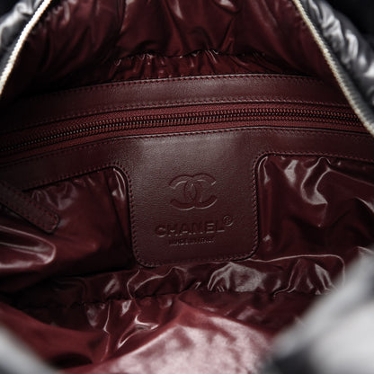 Chanel Nylon Quilted Large Coco Cocoon Tote Black 8 of 9