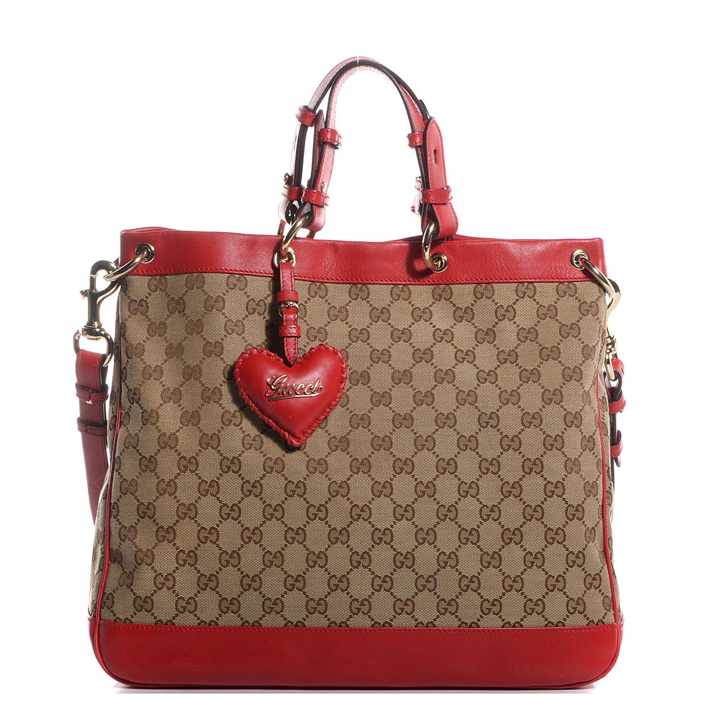 Monogram Medium Valentine Top Handle Bag Red