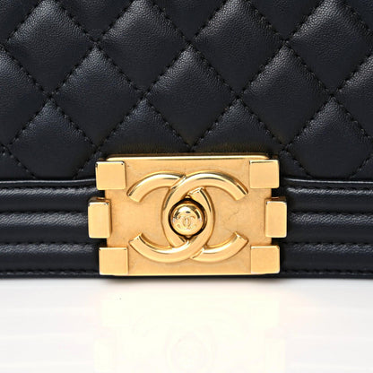 Chanel Lambskin Quilted Small Boy Flap Black 15 of 15
