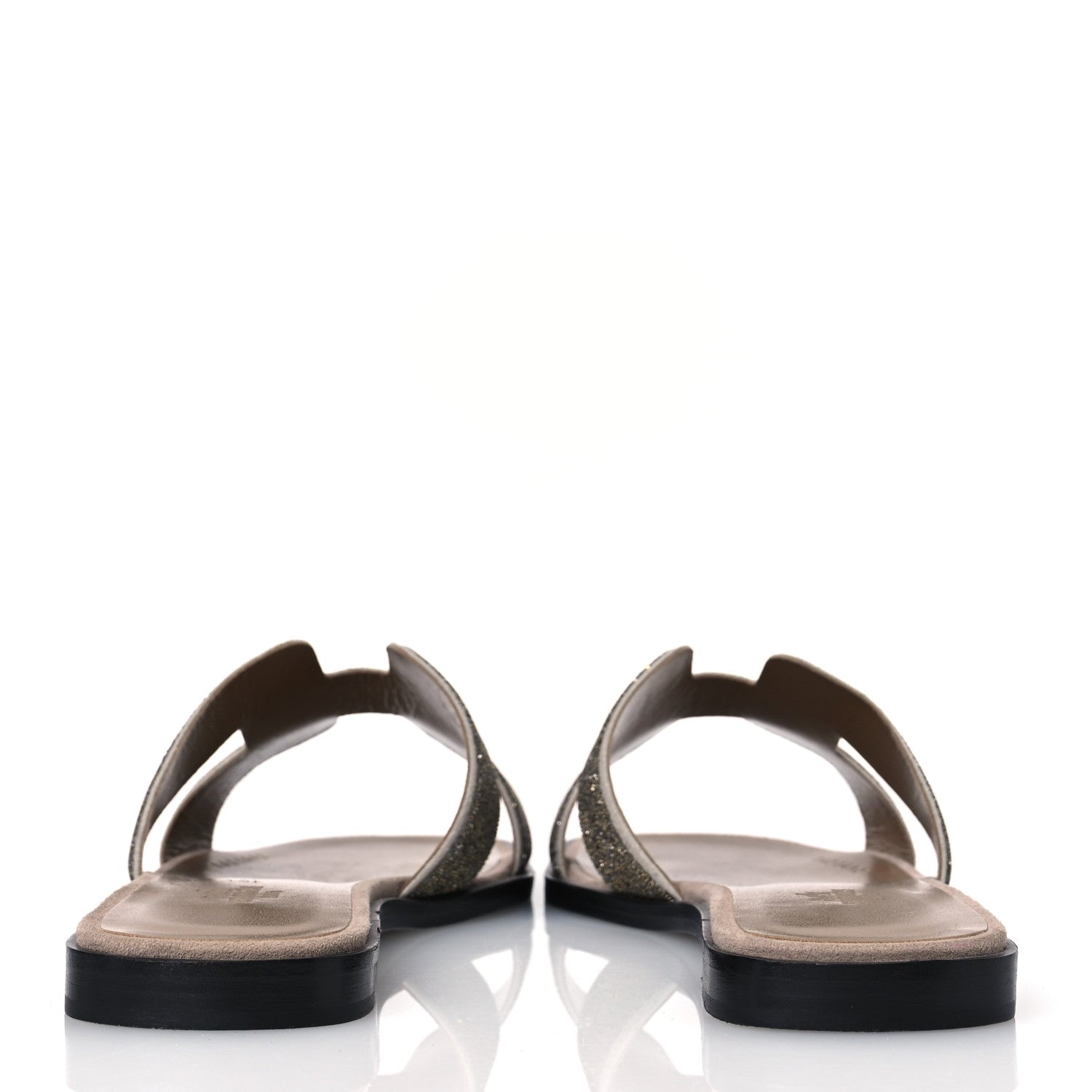 Hermes Suede Goatskin Crystal Powder Oran Sandals 36.5 6 of 11