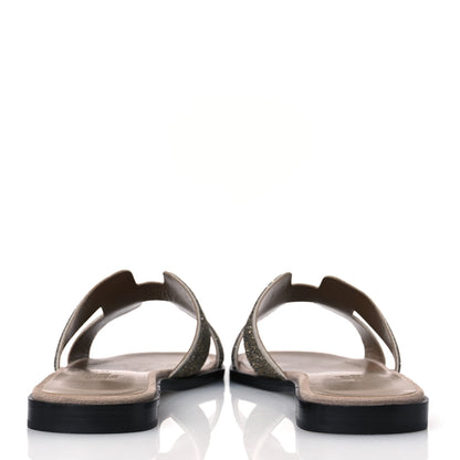 Hermes Suede Goatskin Crystal Powder Oran Sandals 36.5 6 of 11