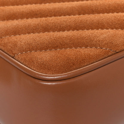 Saint Laurent Suede Matelasse Monogram Lou Camera Bag Cinnamon 9 of 11