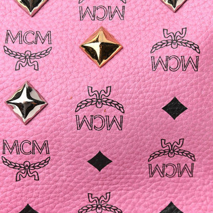 MCM Visetos Medium Sprinkle Stud Stark Backpack Pink 4 of 14