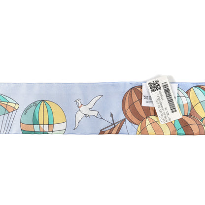 Hermes Silk Les Folies Du Ciel Twilly Bleu Lavande Soleil 5 of 6