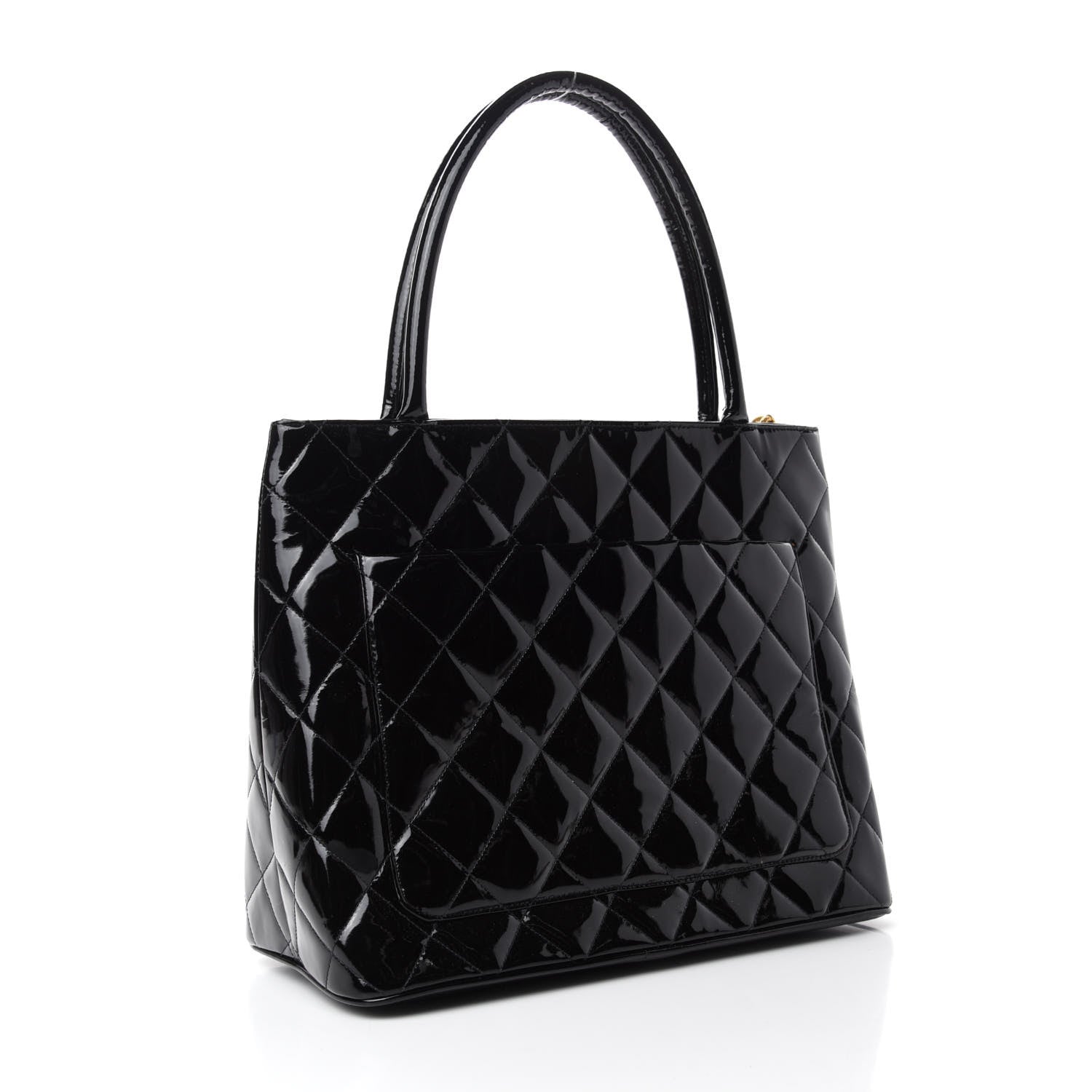 Chanel Patent Quilted Medallion Tote Black 3 of 12