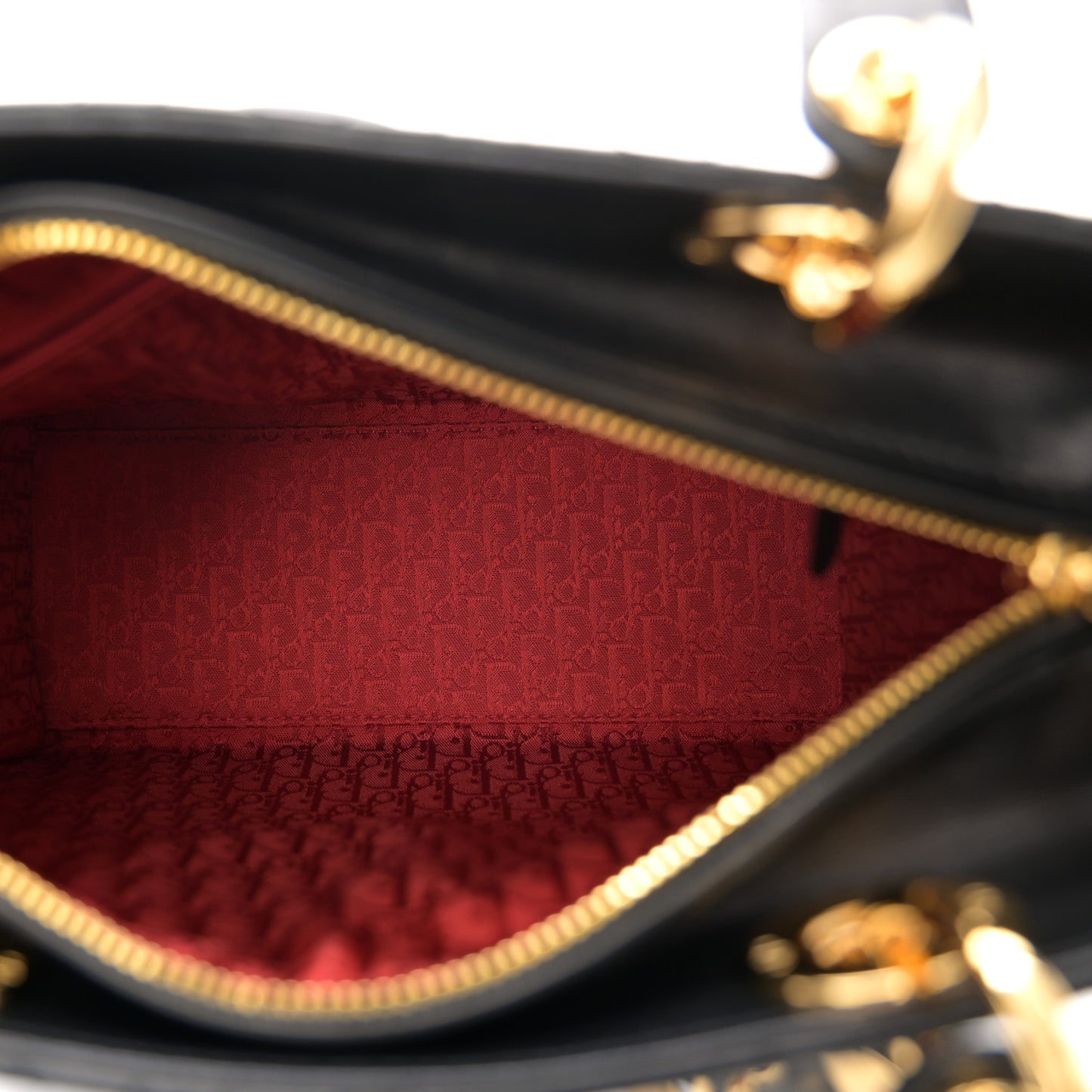 Lambskin Cannage Medium Lady Dior Black