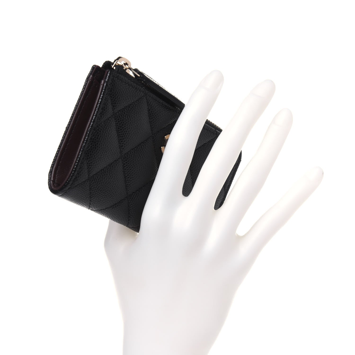 Chanel Caviar Quilted Key Holder Case Black 3 of 12
