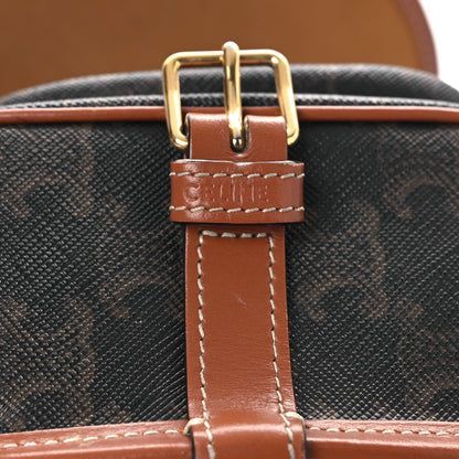 Celine Triomphe Canvas Medium Folco Bag Tan 7 of 17