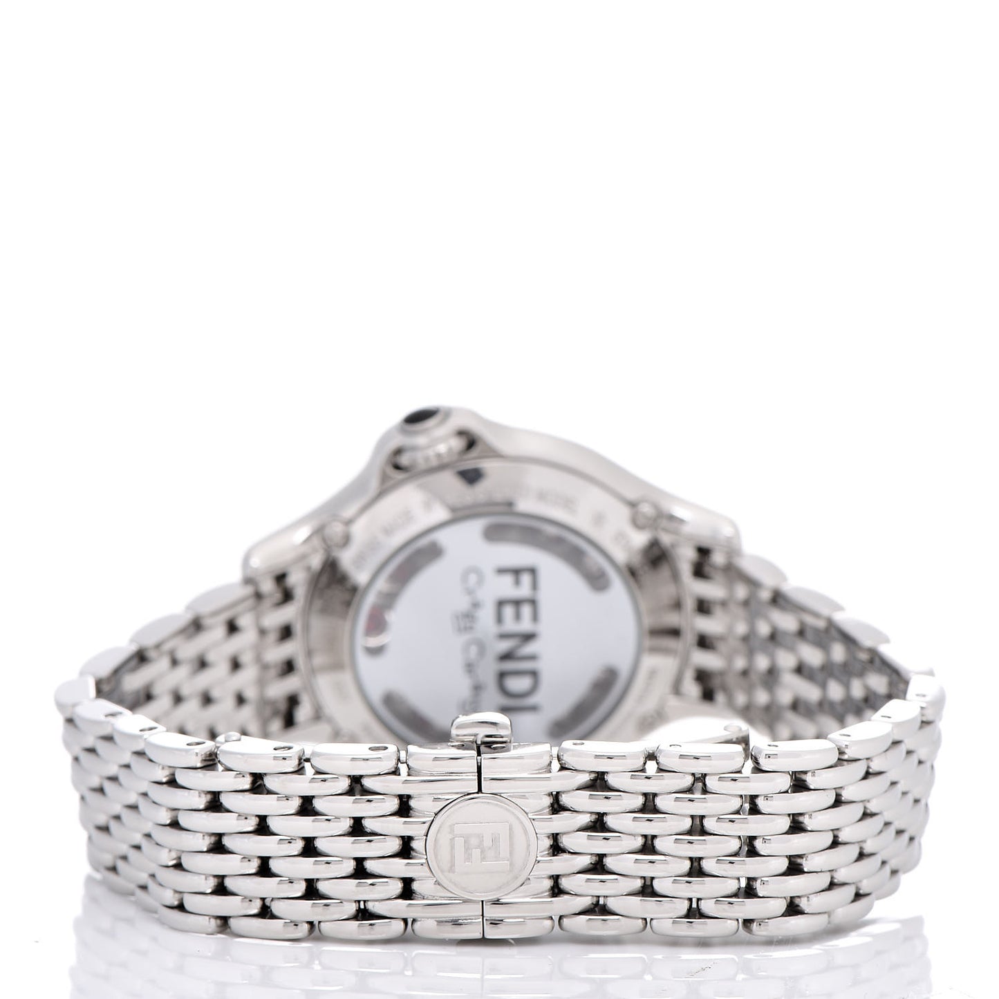 Stainless Steel Diamond Pave Topaz 33mm Crazy Carats Quartz Watch Black
