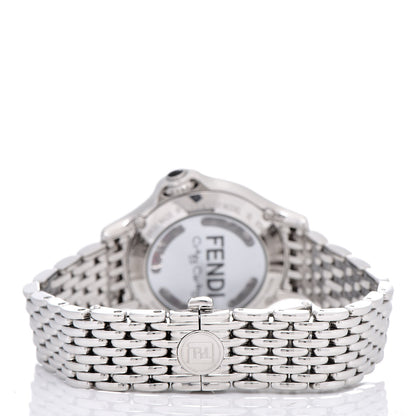 Fendi Stainless Steel Diamond Pave Topaz 33mm Crazy Carats Quartz Watch Black 6 of 10