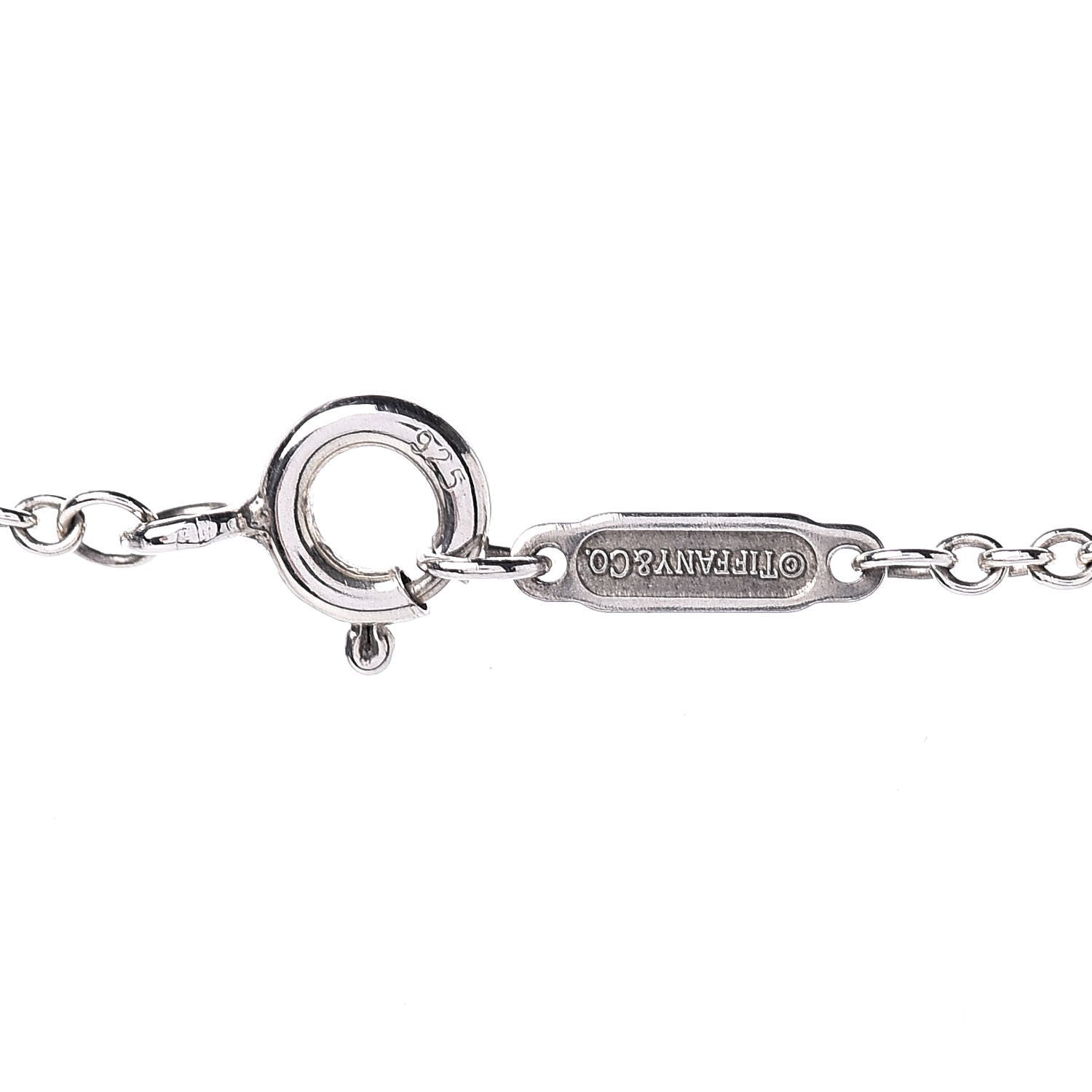 Tiffany Sterling Silver Sapphire Knot Key Pendant Necklace 7 of 7