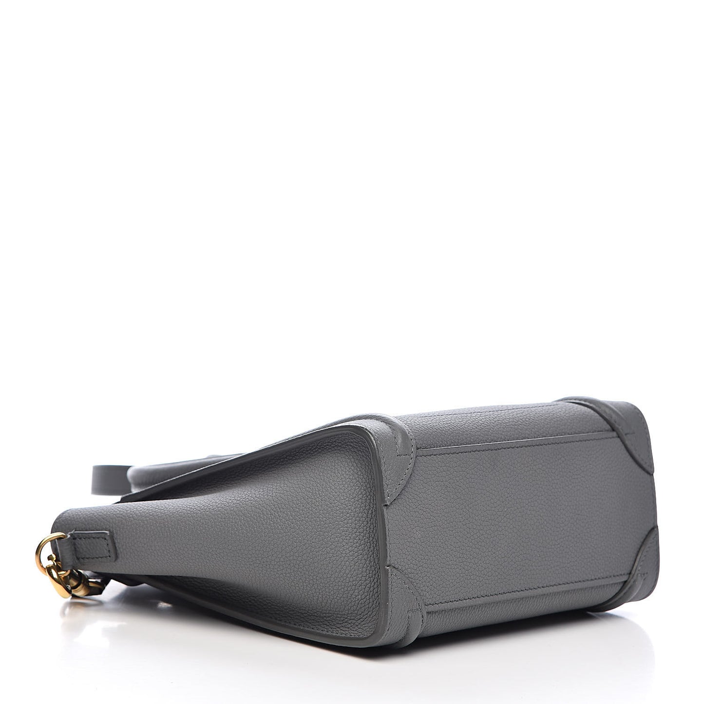 Drummed Calfskin Nano Luggage Kohl