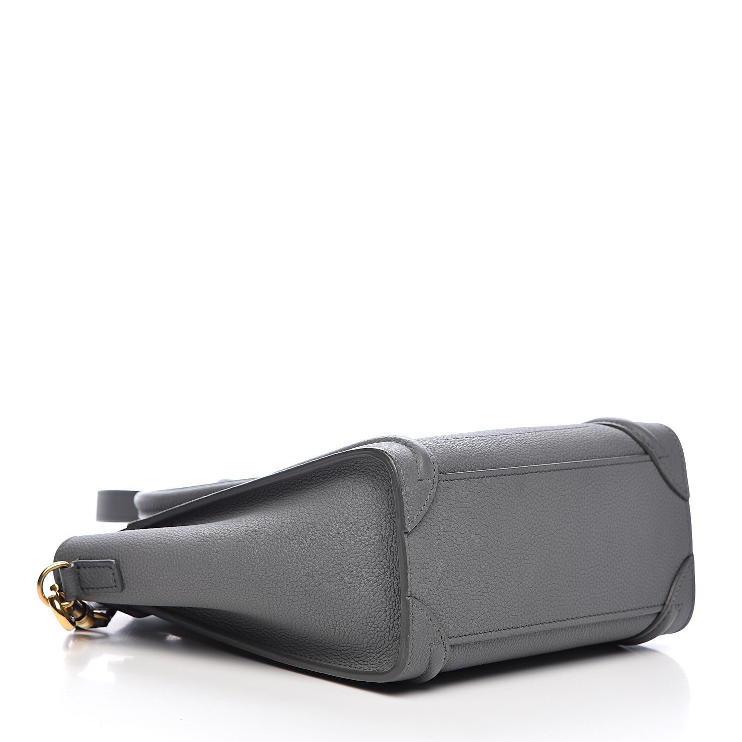 Celine Drummed Calfskin Nano Luggage Kohl 4 of 10