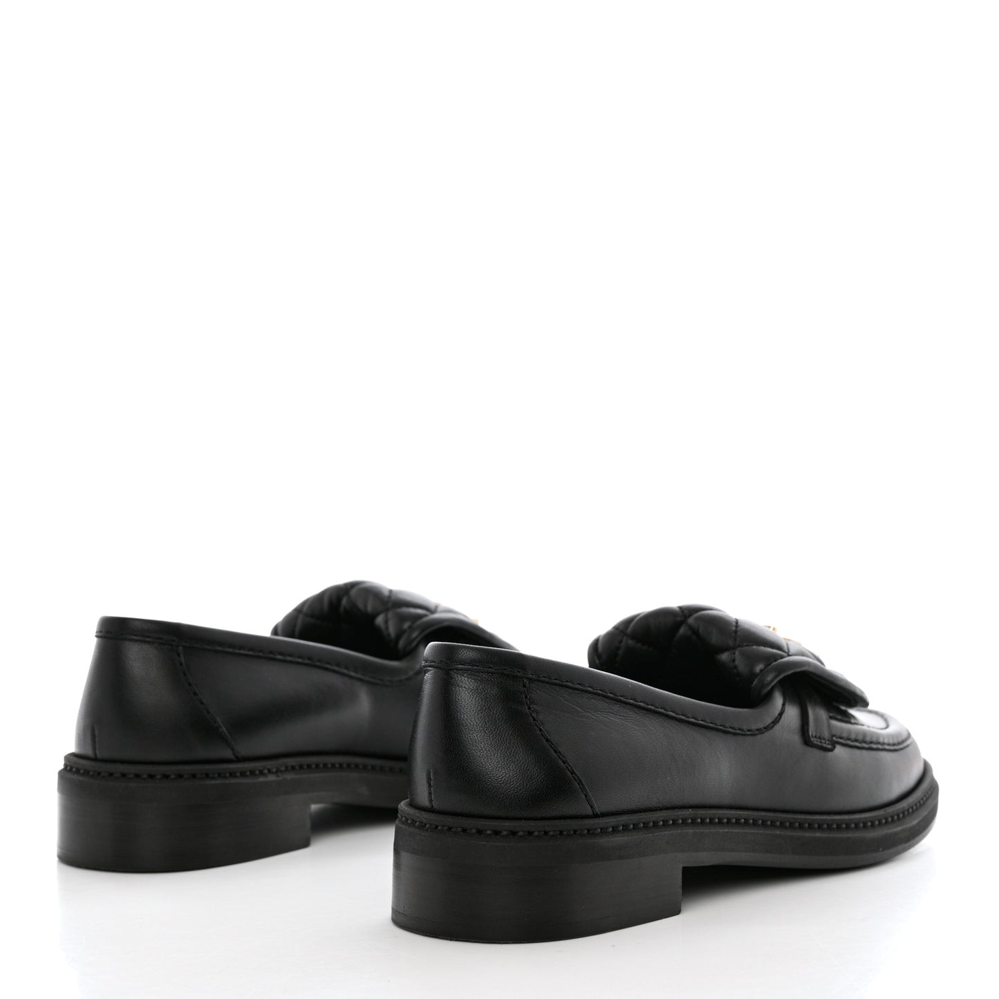 Lambskin Quilted CC Turnlock Loafers 36.5 Black