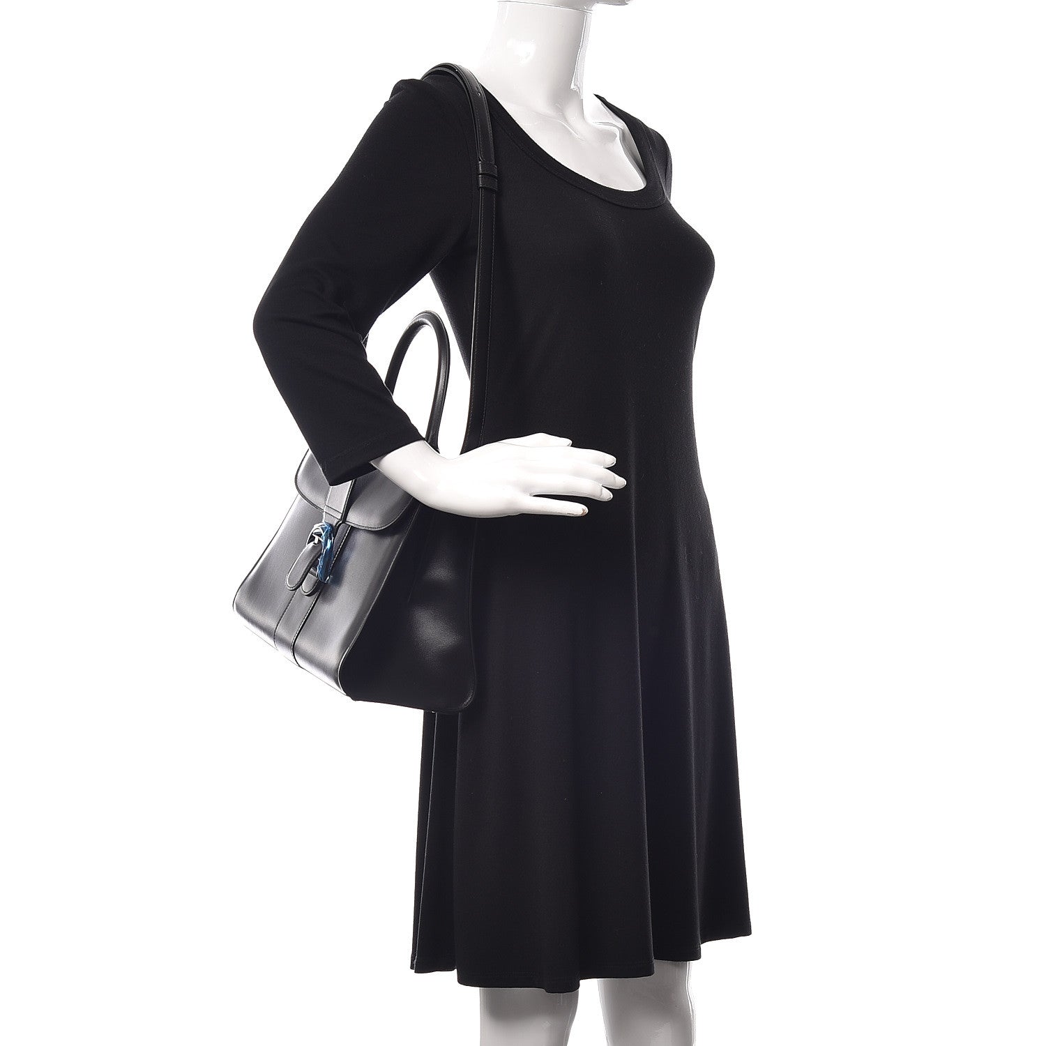 Delvaux Box Calfskin MM Brillant Satchel Black 2 of 9