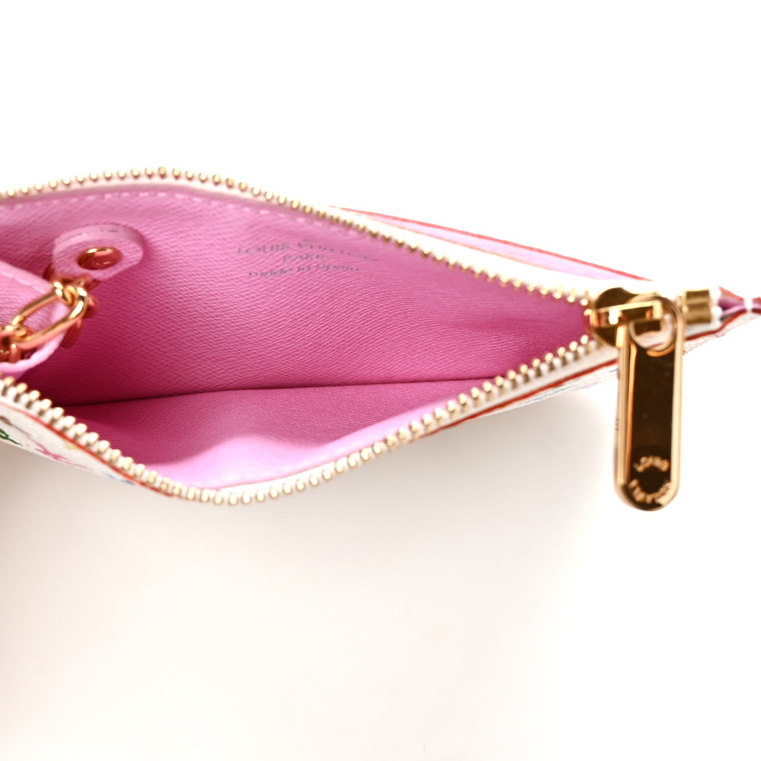 Louis Vuitton Monogram Multicolor Key Pouch White Litchi 5 of 6