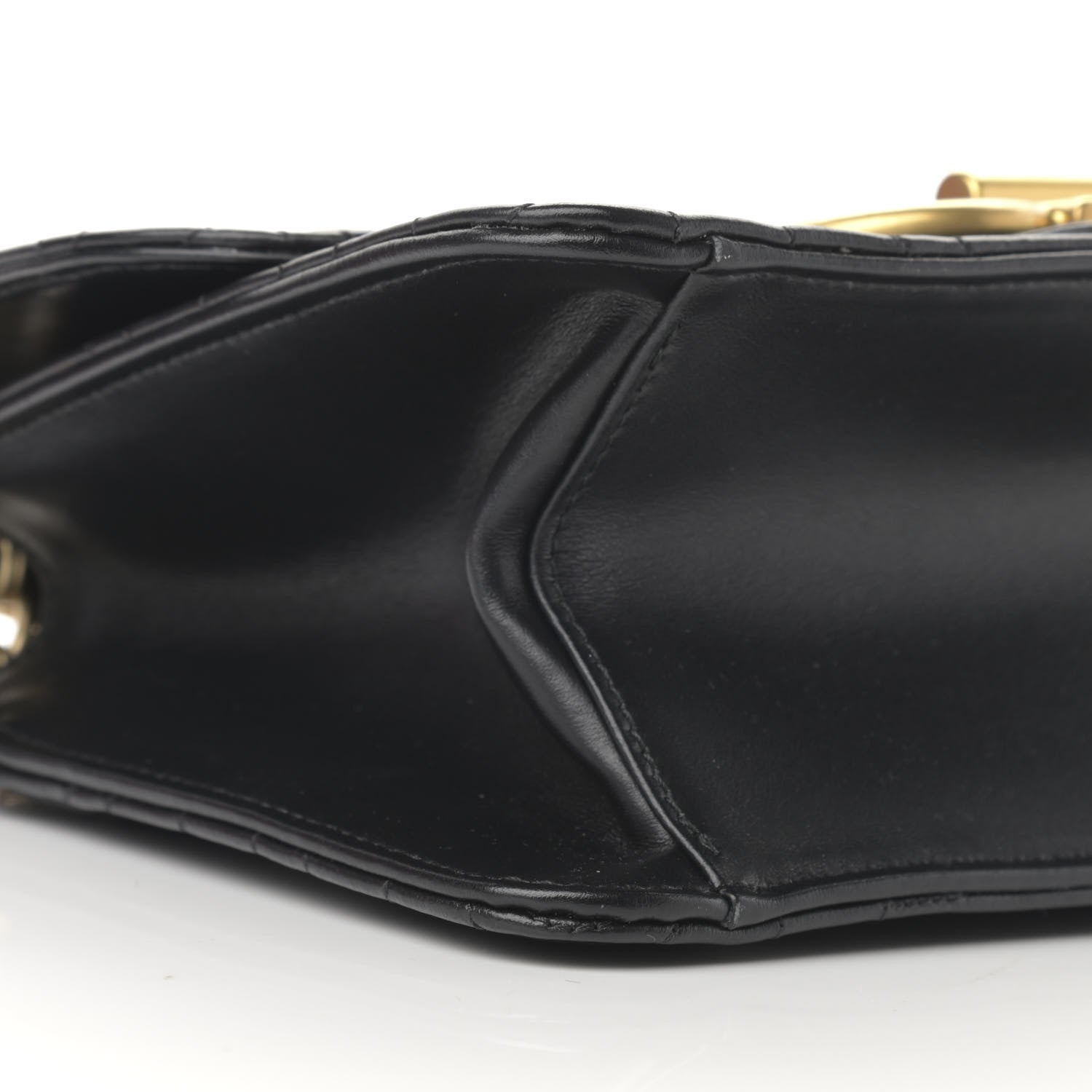Salvatore Ferragamo Calfskin Quilted Gancini Flap Bag Black 9 of 12
