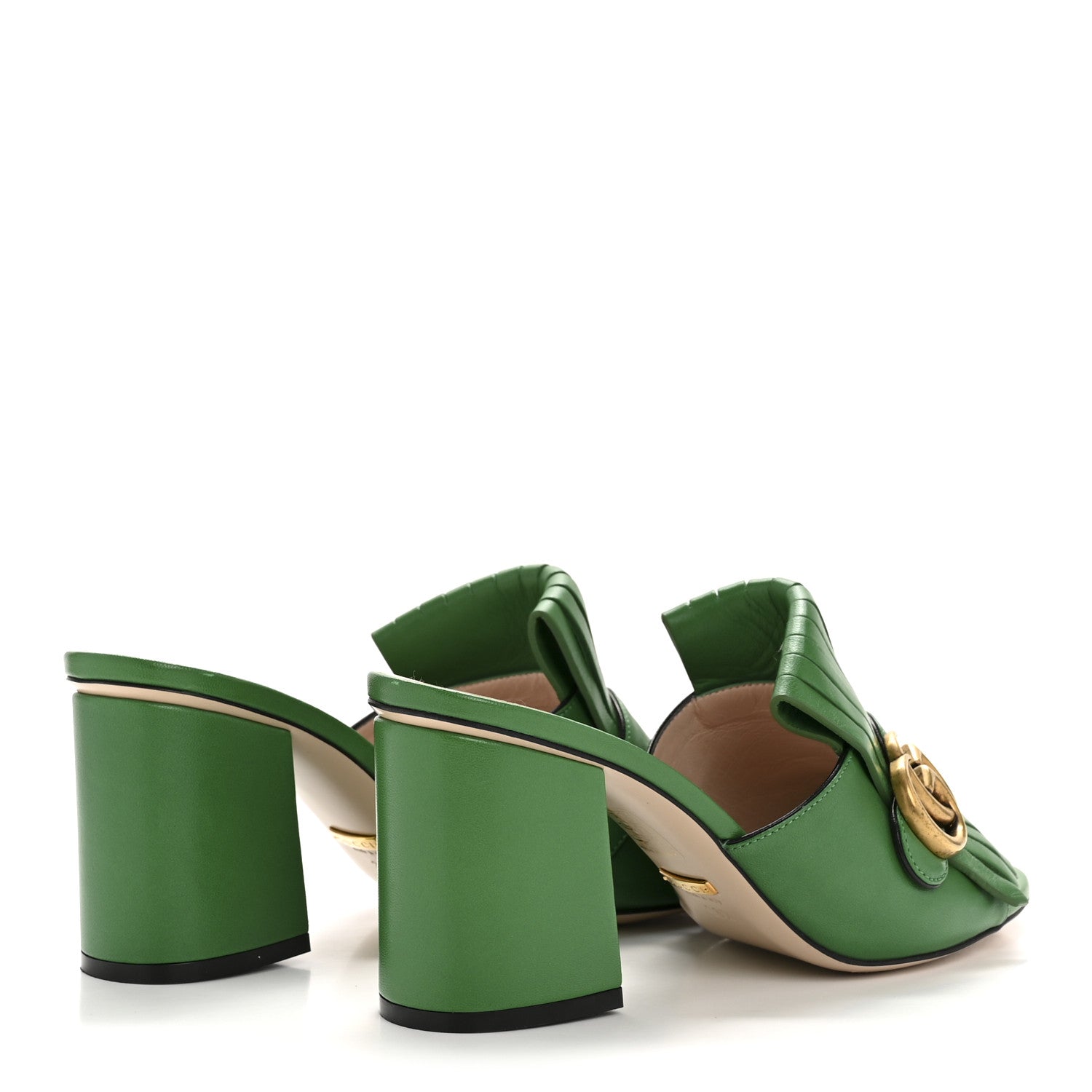 Gucci Malaga Kid GG Marmont Fringe 75mm Slide Sandals 38.5 New Shamarock 5 of 11