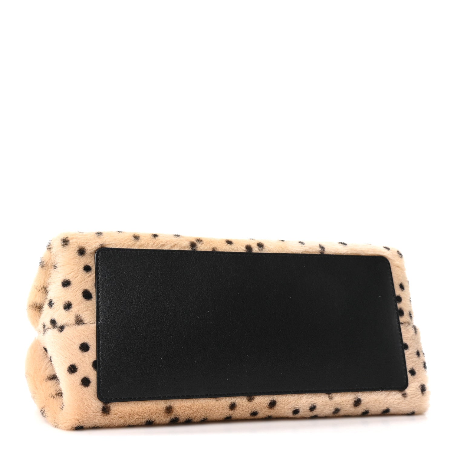 Chanel Pony Hair Cheetah Printed Lambskin Clutch With Chain Beige Black 4 of 12