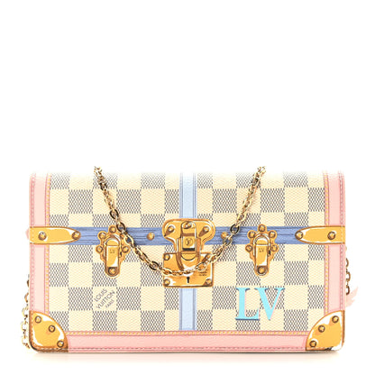 Louis Vuitton Damier Azur Summer Trunks Pochette Weekend 1 of 9