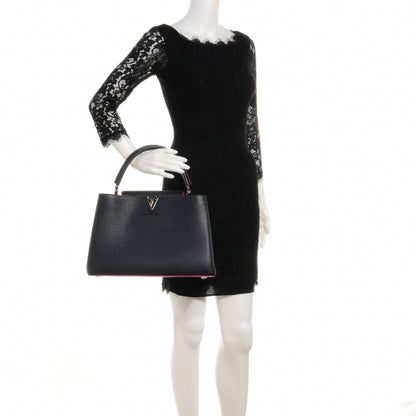Louis Vuitton Taurillon Capucines MM Cobalt 2 of 9