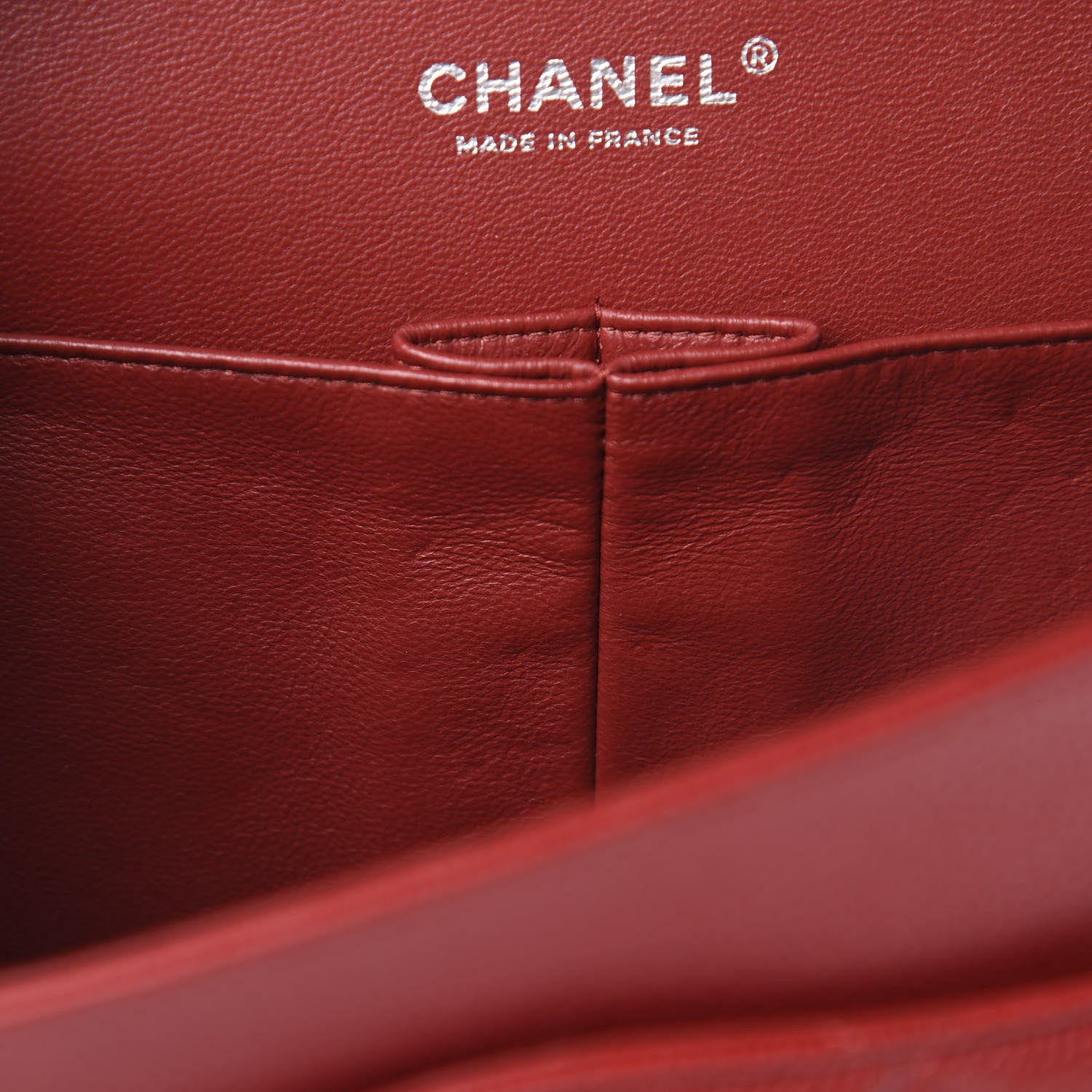 Chanel Caviar Quilted Jumbo Double Flap Red 11 of 13