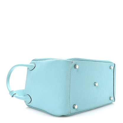 Hermes Taurillon Clemence Lindy 30 Bleu Atoll 4 of 10