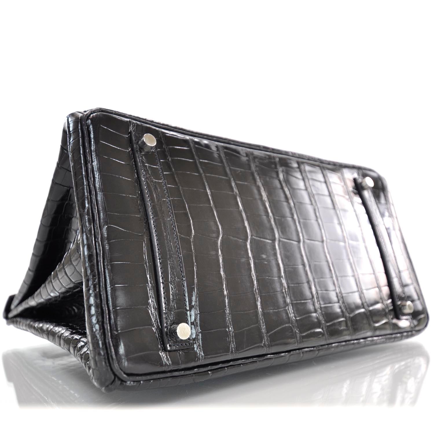 Hermes Niloticus Crocodile BIRKIN 35 Black 6 of 10