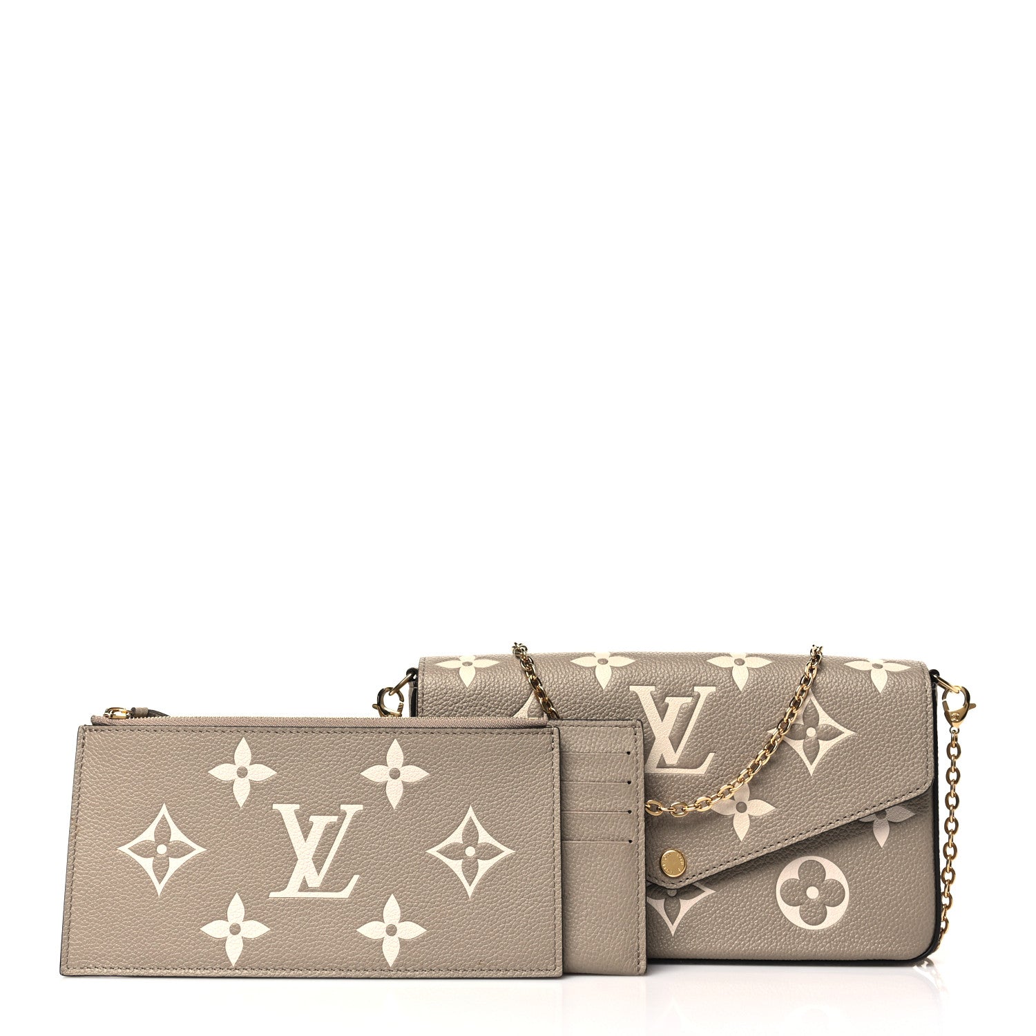 Louis Vuitton Empreinte Monogram Giant Felicie Pochette Tourterelle Creme 1 of 11