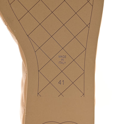 Chanel Lambskin Quilted Camelia CC Wedge Sandal Mules 41 Beige 7 of 9
