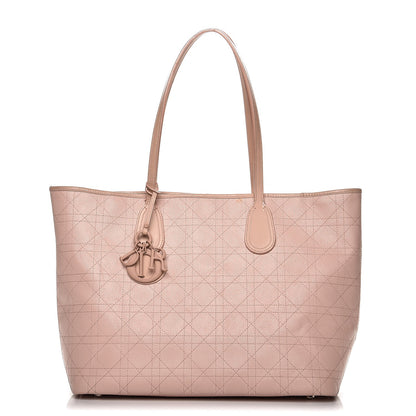 Christian Dior Coated Canvas Cannage Panarea Shopping Tote Rosato 1 of 17