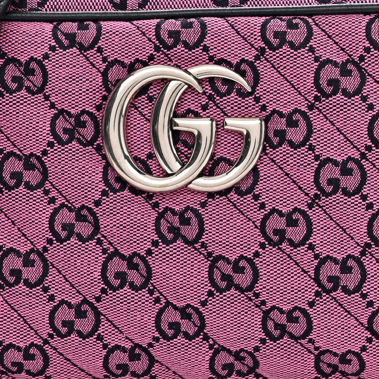 Monogram Multicolor Matelasse Diagonal Small GG Marmont Chain Shoulder Bag Pink Blue