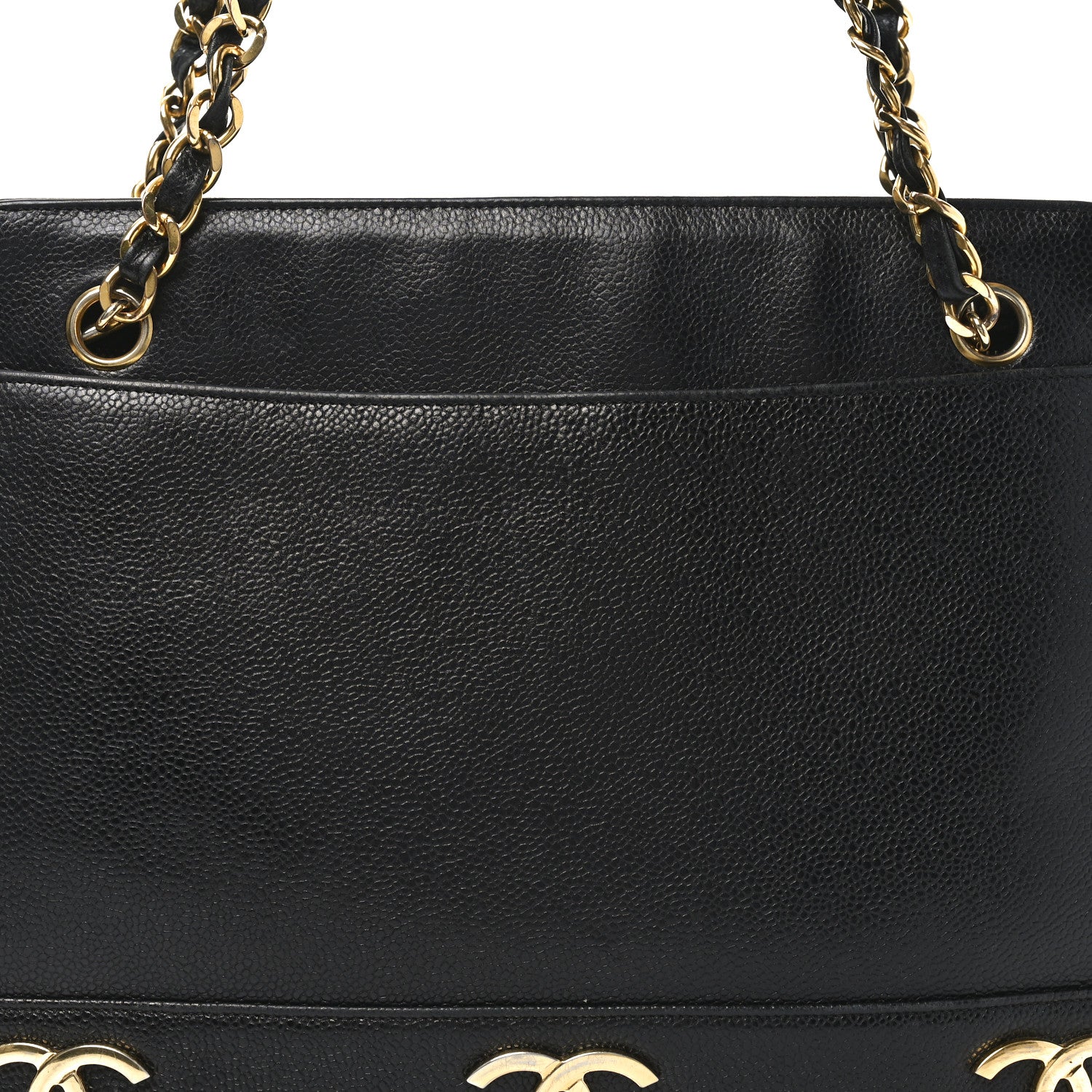 Chanel Caviar Triple CC Shoulder Bag Black 7 of 11