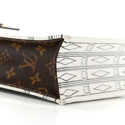 Louis Vuitton X FORNASETTI Calfskin Architettura Petit Sac Plat Black White 8 of 9