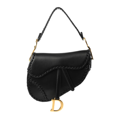 Christian Dior Calfskin Braided Saddle Bag Black 1 of 4