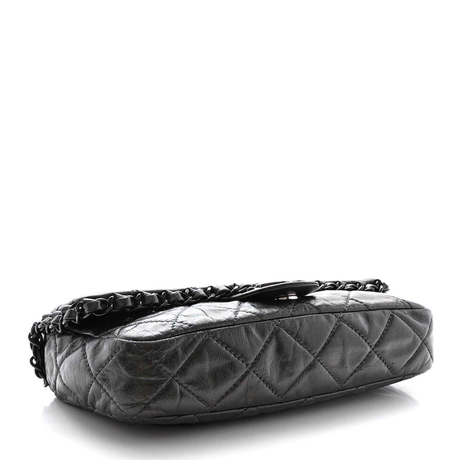 Chanel Calfskin Quilted Small Chain Me Flap Grey 4 of 12