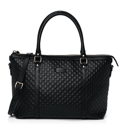 Gucci Soft Microguccissima Small Zippered Satchel Black 1 of 16