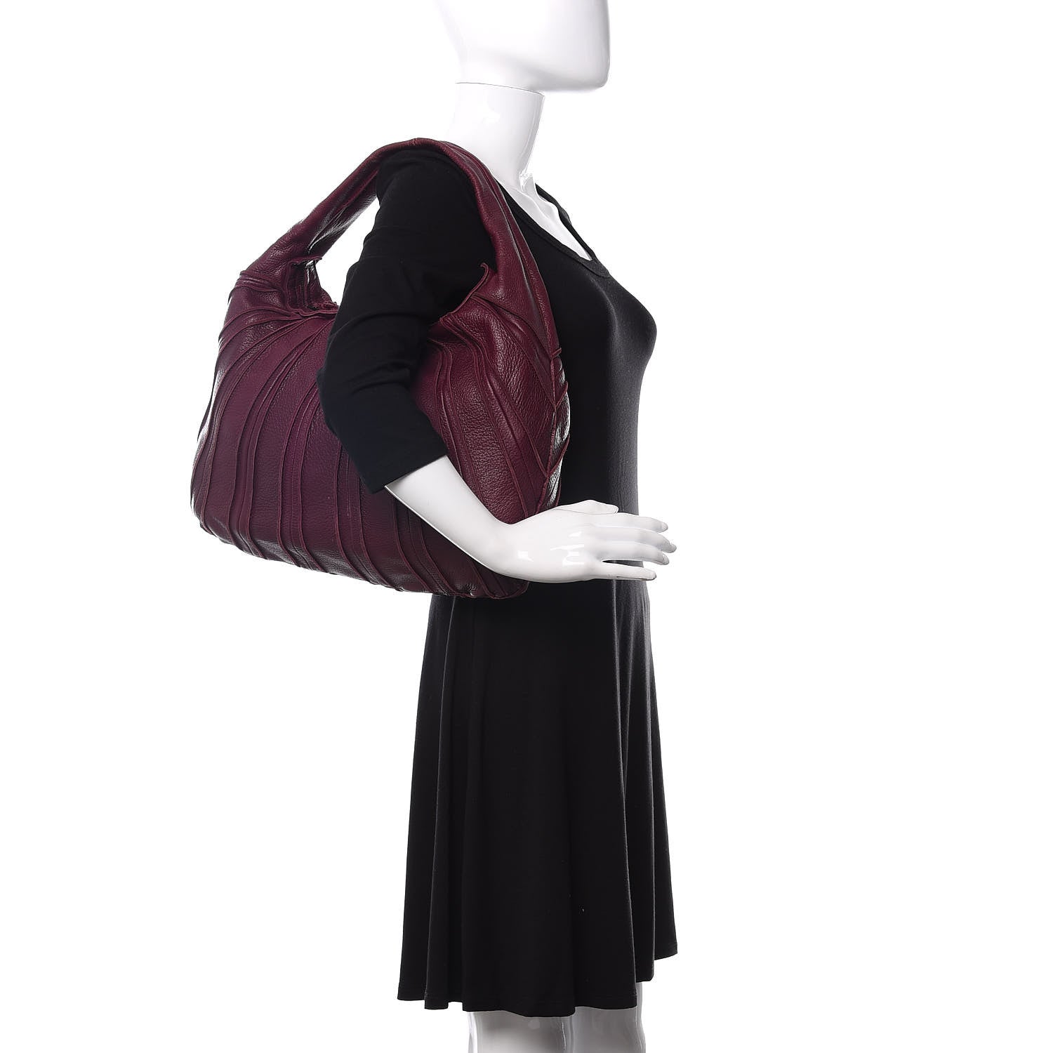 Bottega Veneta Cervo Patchwork Hobo Aubergine 2 of 12
