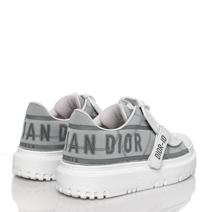 Christian Dior Reflective Fabric Nylon Dior-ID Platform Sneakers 38 Silver 4 of 8