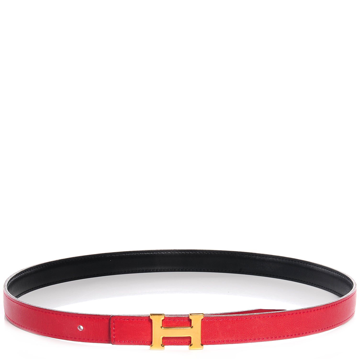 Hermes Box Constance 18mm H Belt 70 Rouge Vif Noir 3 of 6