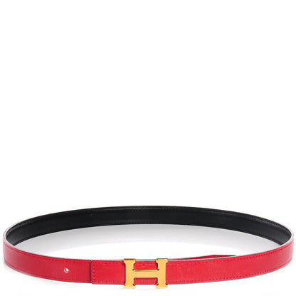Hermes Box Constance 18mm H Belt 70 Rouge Vif Noir 3 of 6