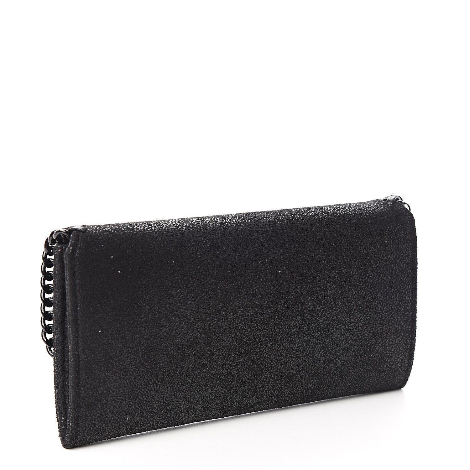Stella McCartney Shaggy Deer Falabella Flap Wallet Black 2 of 7
