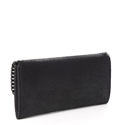 Stella McCartney Shaggy Deer Falabella Flap Wallet Black 2 of 7