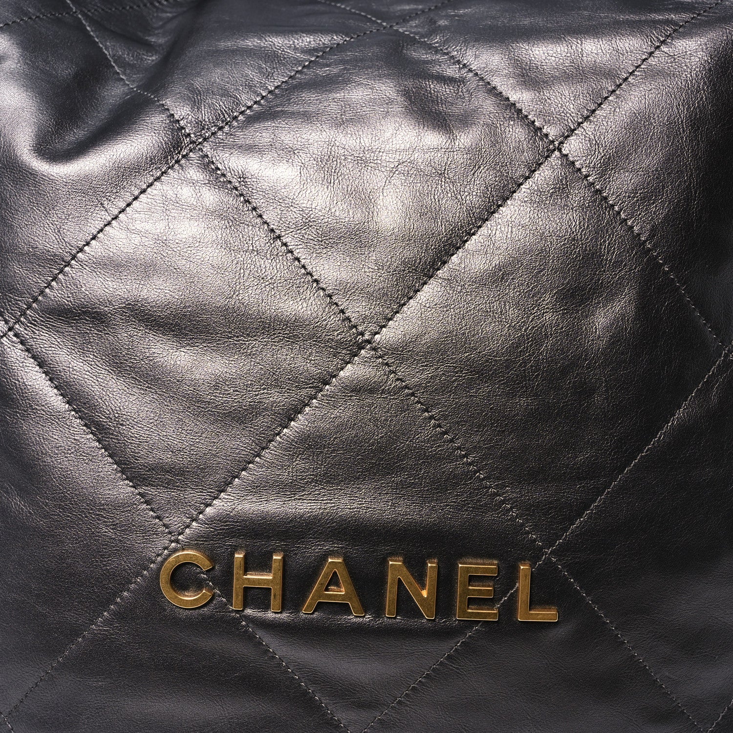 Chanel Shiny Calfskin Quilted Large Chanel 22 Grey 10 of 15